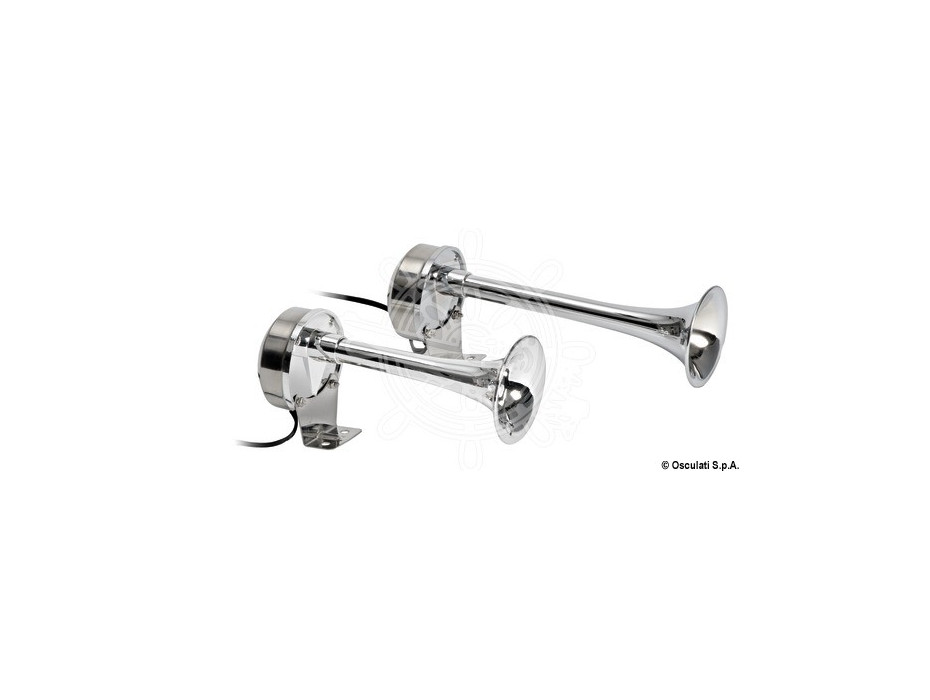 Avertisseur à trompe de membrane double