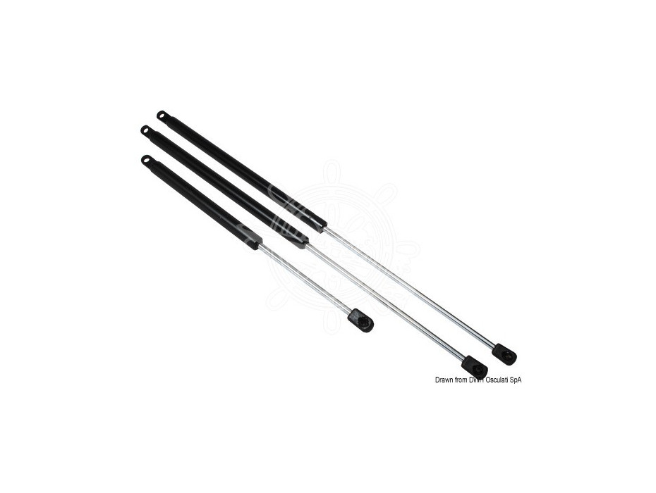 Ressorts à gaz en acier verni - sphère