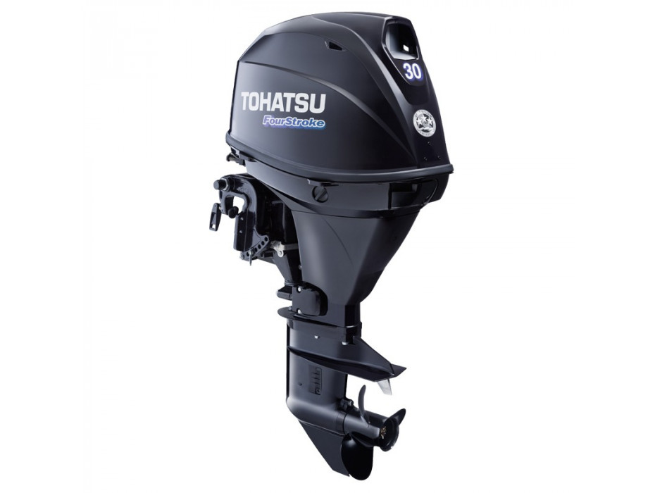 Moteur TOHATSU 30 CV 4T arbre long démarrage électrique et TRIM
