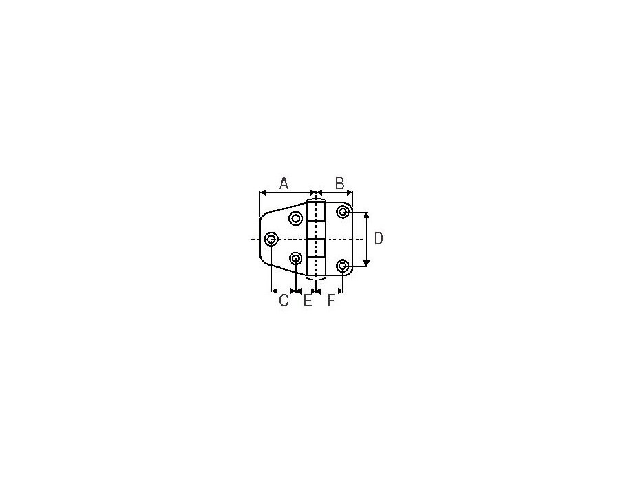 Charnière Inox 316 par 2