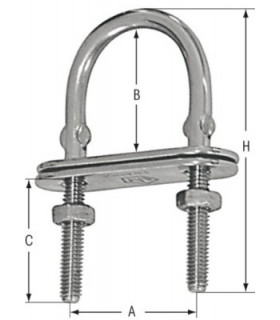 Cadène demi-ronde en inox Diam 6 mm