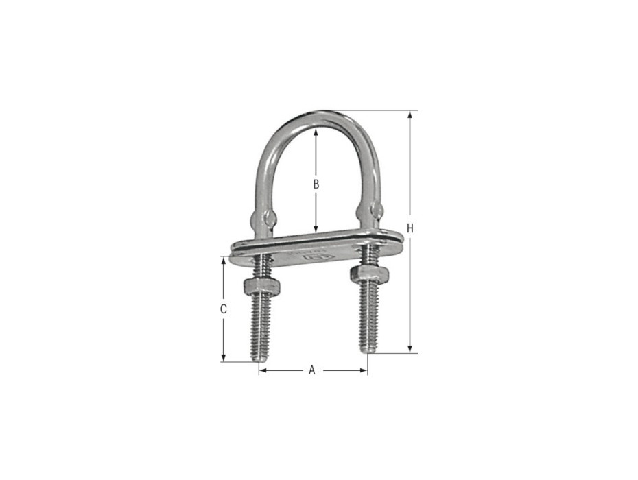 Cadène demi-ronde en inox Diam 6 mm